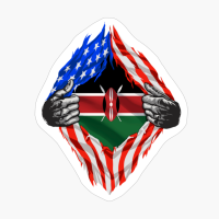 Super Kenyan Heritage Kenya Roots USA Flag Gift