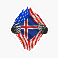 Super Icelander Heritage Iceland Roots USA Flag Gift