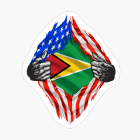 Super Guyanese Heritage Guyana Roots USA Flag Gift