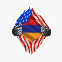 Super Armenian Heritage Armenia Roots USA Flag Gift