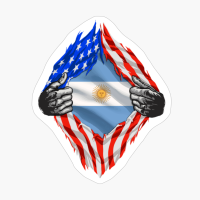 Super Argentine Heritage Argentina Roots USA Flag Gift