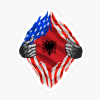 Super Albanian Heritage Albania Roots USA Flag Gift