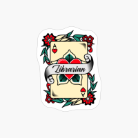Librarian With An Ace Of Hearts Graphic