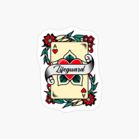 Lifeguard With An Ace Of Hearts Graphic