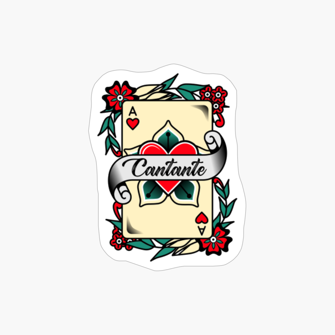 Cantante With An Ace Of Hearts Graphic