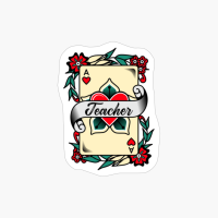 Teacher With An Ace Of Hearts Graphic