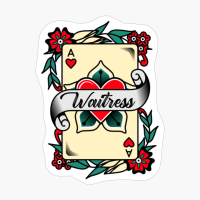 Waitress With An Ace Of Hearts Graphic