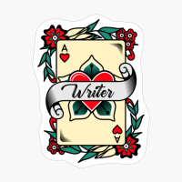 Writer With An Ace Of Hearts Graphic
