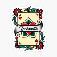 Locksmith With An Ace Of Hearts Graphic