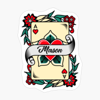 Mason With An Ace Of Hearts Graphic