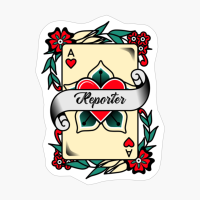 Reporter With An Ace Of Hearts Graphic