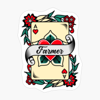 Farmer With An Ace Of Hearts Graphic