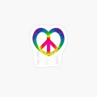 Peace And Love Heart Tie Dye Groovy Valentines Peace