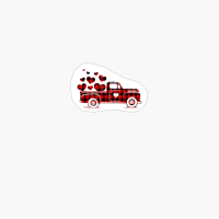 Red Plaid Truck Happy Valentines Day 2021 Couple Matching