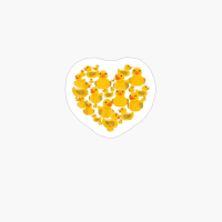 Rubber Duck As Love Heart Ducky Quack Valentines Day