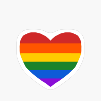 LGBT+ PRIDE RAINBOW HEART