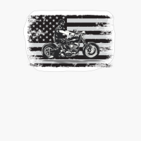 American Flag Vintage Biker - Motorcycle Rider