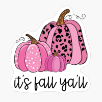 Pink Fall Y’all Halloween Scary Evil Pumpkin Funny Pumpkin Head