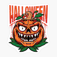 Halloween Scary Evil Pumpkin Funny Pumpkin Head