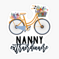 Floral Bicycle Gift For Grandmother Nanny Extraordinaire