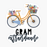 Gram Extraordinaire For Grandma With Floral Bike Design