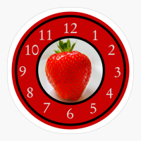 Strawberry Clock With Numbers