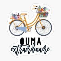 Ouma Extraordinaire For Grandma With Floral Bike