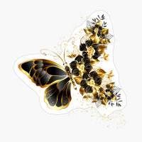 Gold Orchid Butterfly Spiritually Mystical