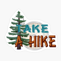 Saying Hiking Compass Pine Tree Take A Hike