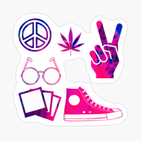 Hipsters Pink Pack X Retro 70s 80s 90s