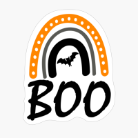 Boo - Funny Halloween Rainbow Design