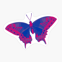 Bisexual Pride Butterfly Design