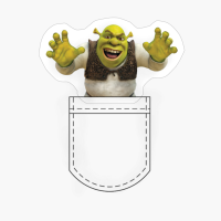 Raised Hands Pocket Shrek