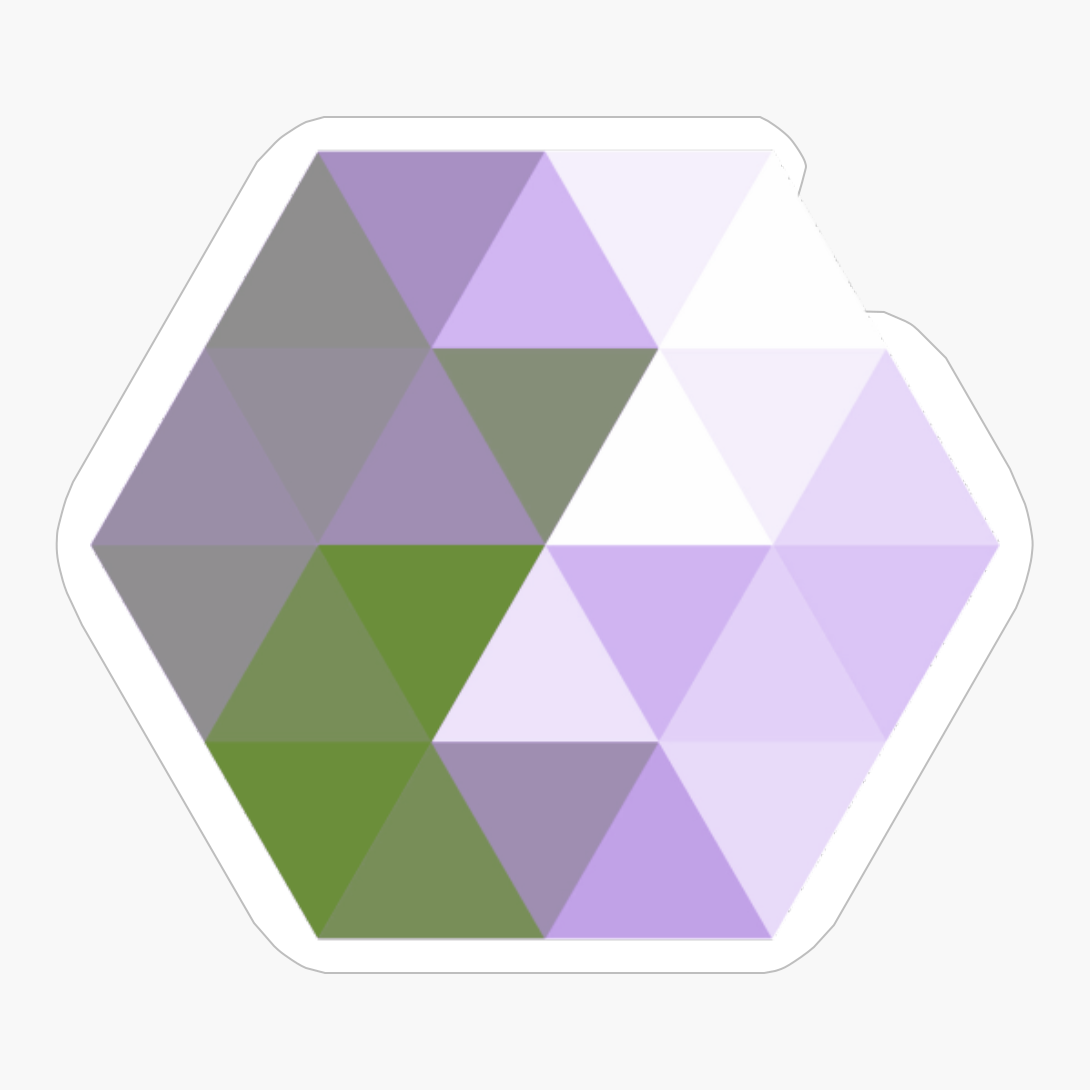 Genderqueer Pride Faceted Hexagon