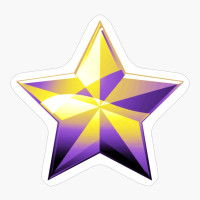 Nonbinary Pride Glossy Faceted Star