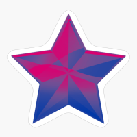 Bisexual Pride Glossy Faceted Star