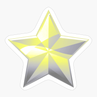 Deminonbinary Pride Glossy Faceted Star