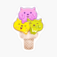 Of Cats, Ice Cream And Cones - Melting Cool Cats