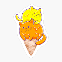 Of Cats, Ice Cream And Cones - Melting Cool Cats