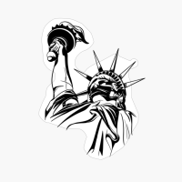 Lady Liberty Wearing Face Mask Cool American