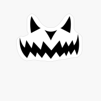 Evil Pumpkin Spooky Jack O Lantern Face