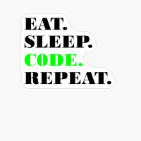 Eat Sleep Code Repeat Funny Programmer Hacking
