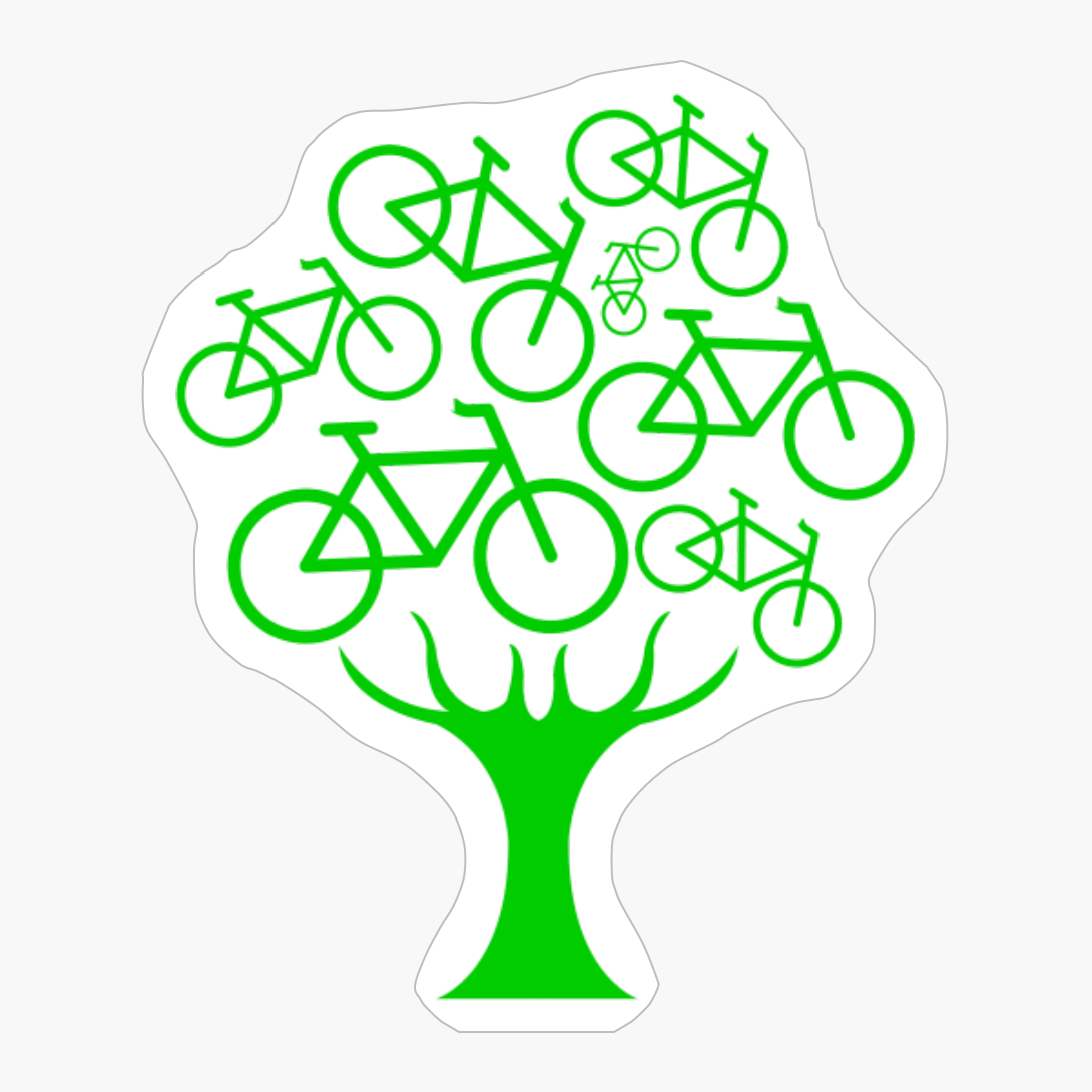 Bike Tree Cyclist Bicycle Earth Day Environment Tee Shirt