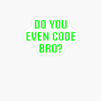 Do You Even Code Bro Funny Programmer Coder Coding Quote