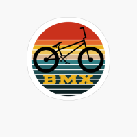 BMX Bike Retro Sun Vintage Sunset Freestyle Rider Graphic