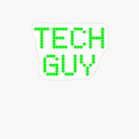 Tech Guy Plain Text Computer Geek Techie Support Repairman