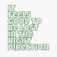 It Feels Good To Be Lost In The Right Direction