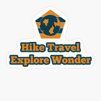 Hike Travel Explore Wonder Colorful Pentagon Travel DesignCopy Of Grey Design