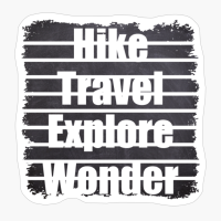 Hike Travel Explore Wonder Colorful Grunge Edges Wall Blackboard Design
