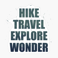 Hike Travel Explore Wonder Dark Green Text Design With Big Letters
